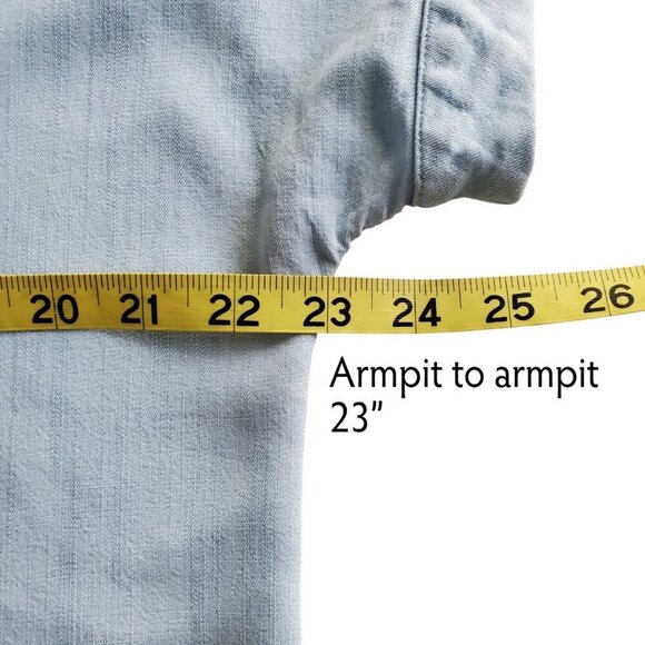 Soft Surroundings Je Veux 100% Lyocell Shirt Light Chambray Size S - Picture 13 of 16